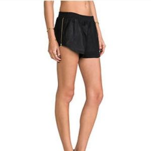 MINKPINK Vegan Leather Black Shadow Boxer Shorts